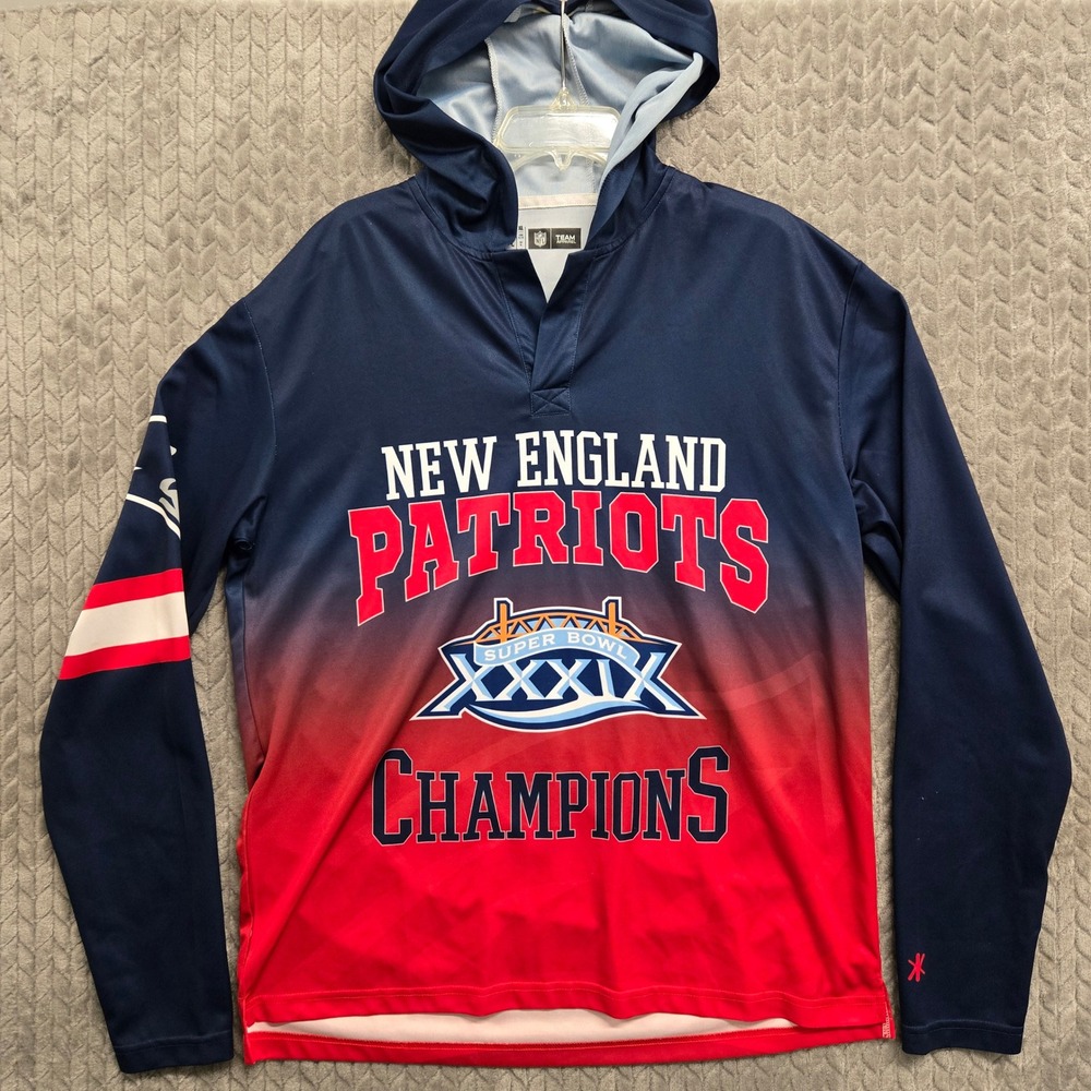 NFL Team Apparel New‎ England Patriots Super Bowl XXXIX Champions Hoodie XL Navy